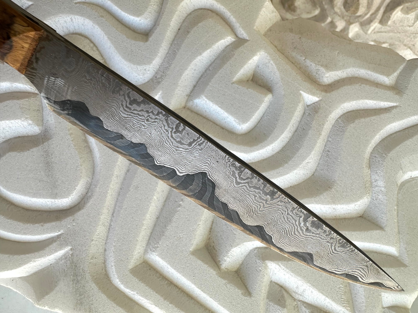 Damascus Knife and Sheath