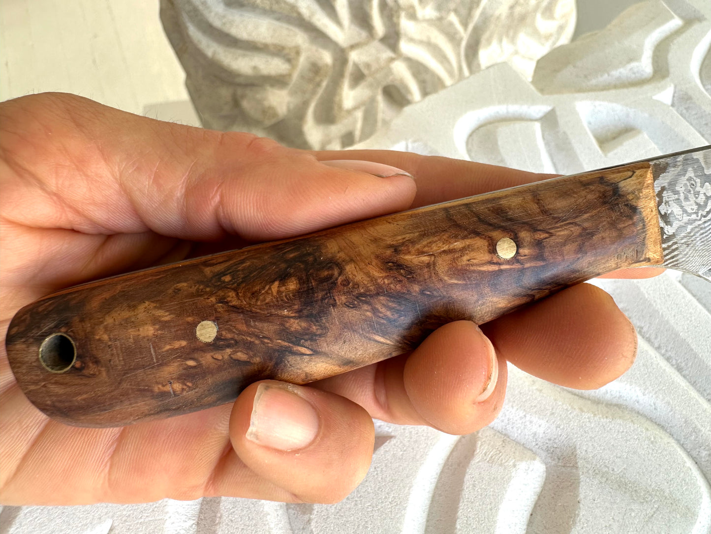 Damascus Knife and Sheath