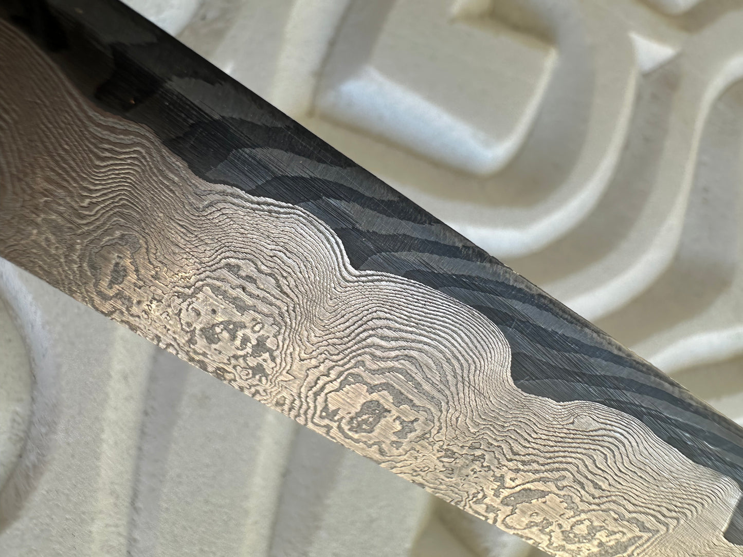 Damascus Knife and Sheath