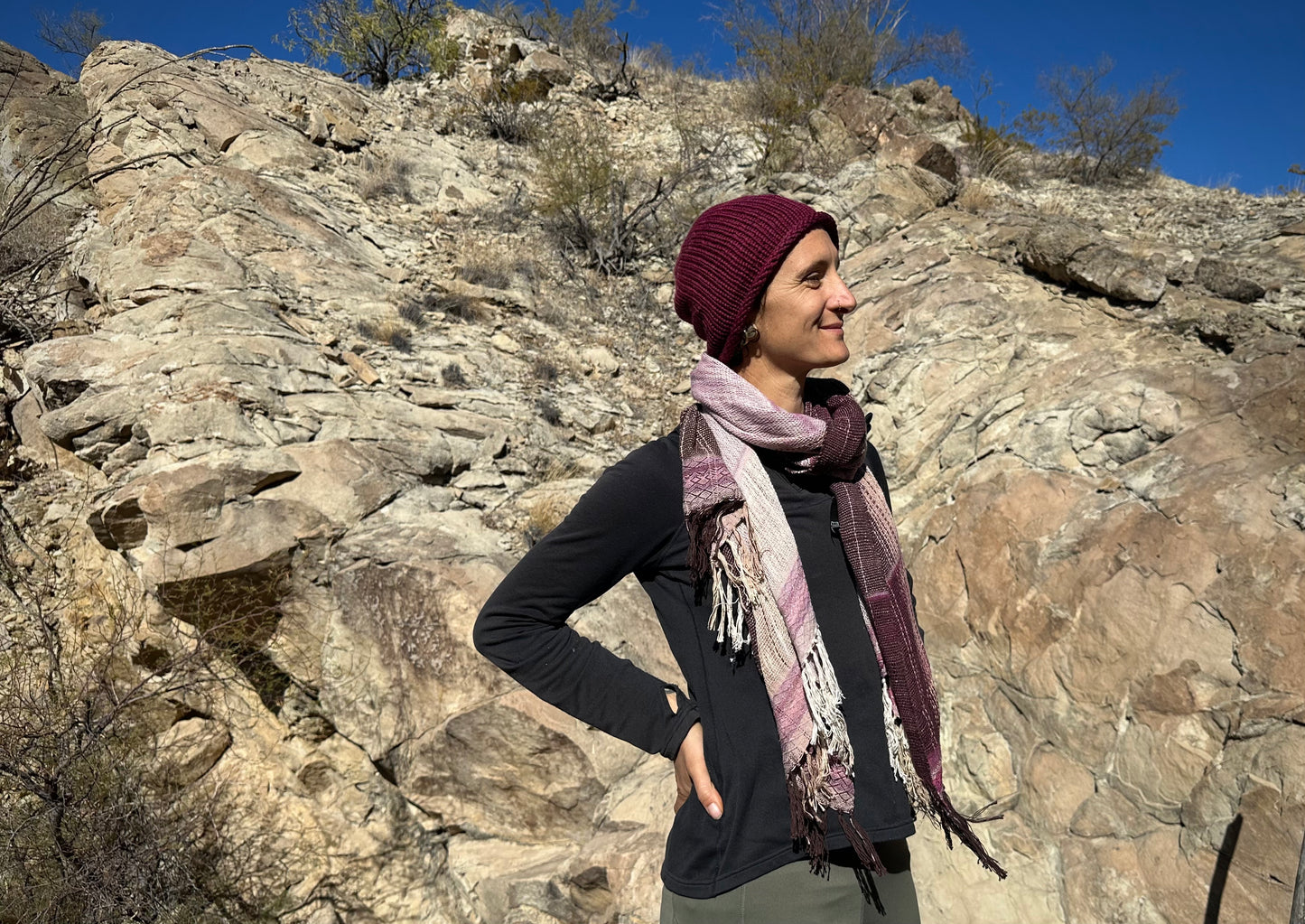 Cochineal Etherial Scarf
