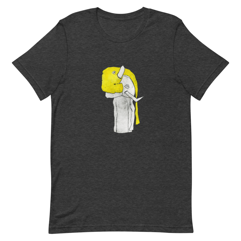 Elephant Mask Tee, unisex staple t shirt dark grey heather
