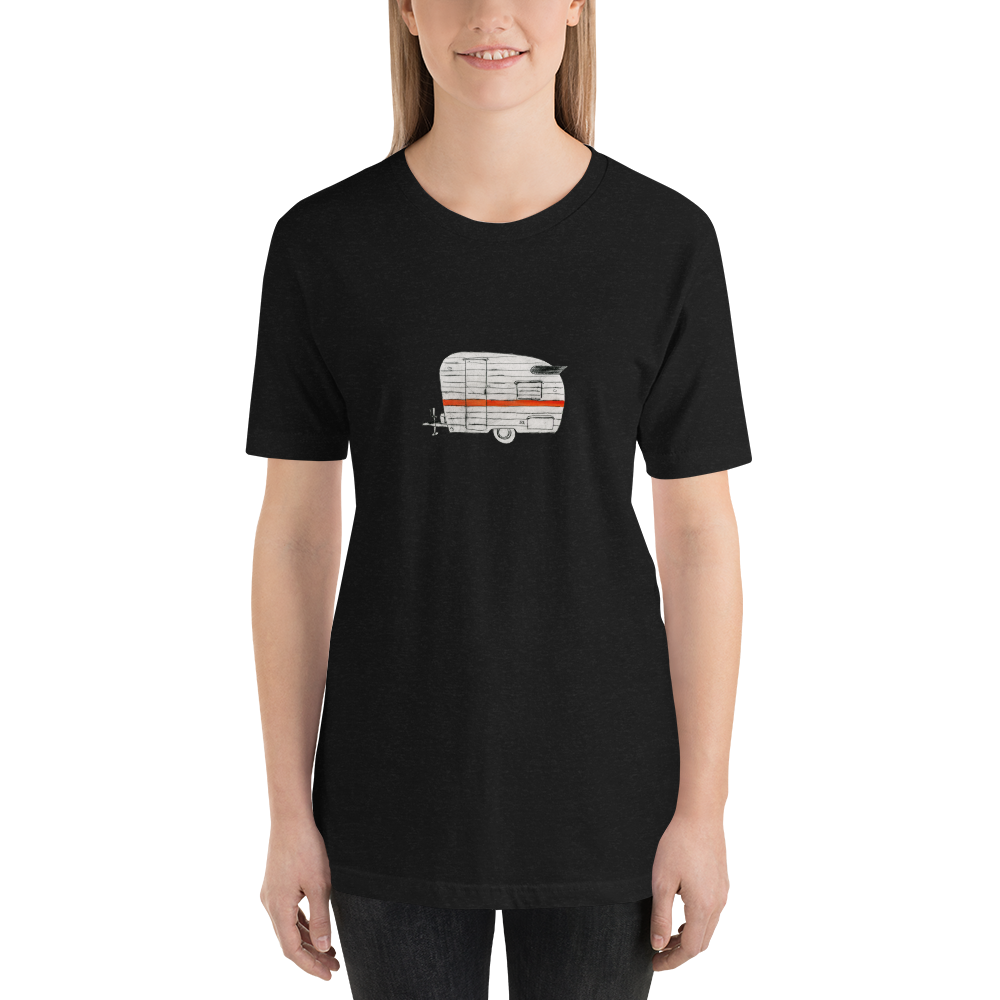 Teardrop Tee, unisex staple t shirt black heather
