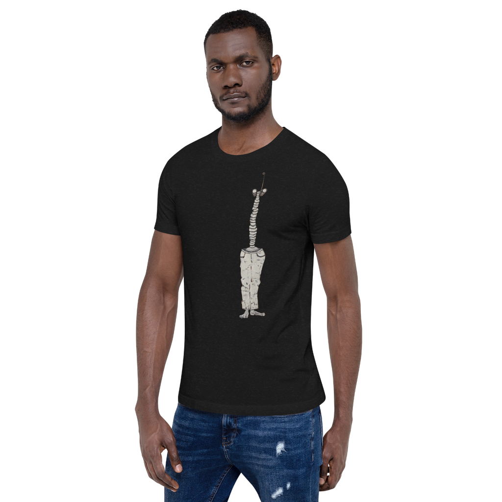 Binnoculars Tee, unisex staple t shirt black heather left