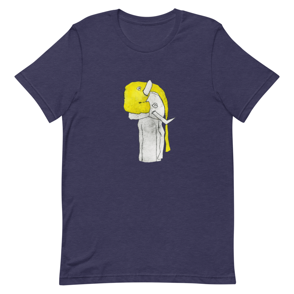 Elephant Mask Tee, unisex staple t shirt heather midnight navy