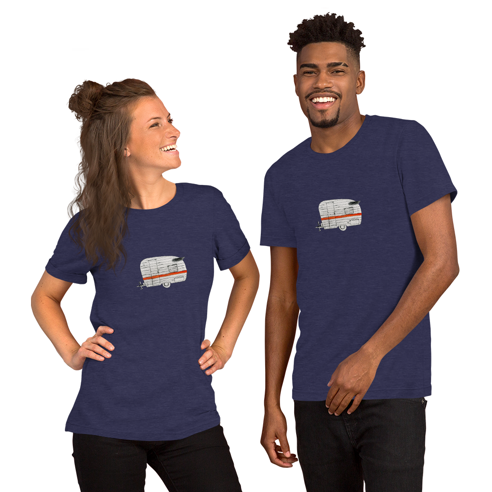 Teardrop Tee, unisex staple t shirt heather midnight navy