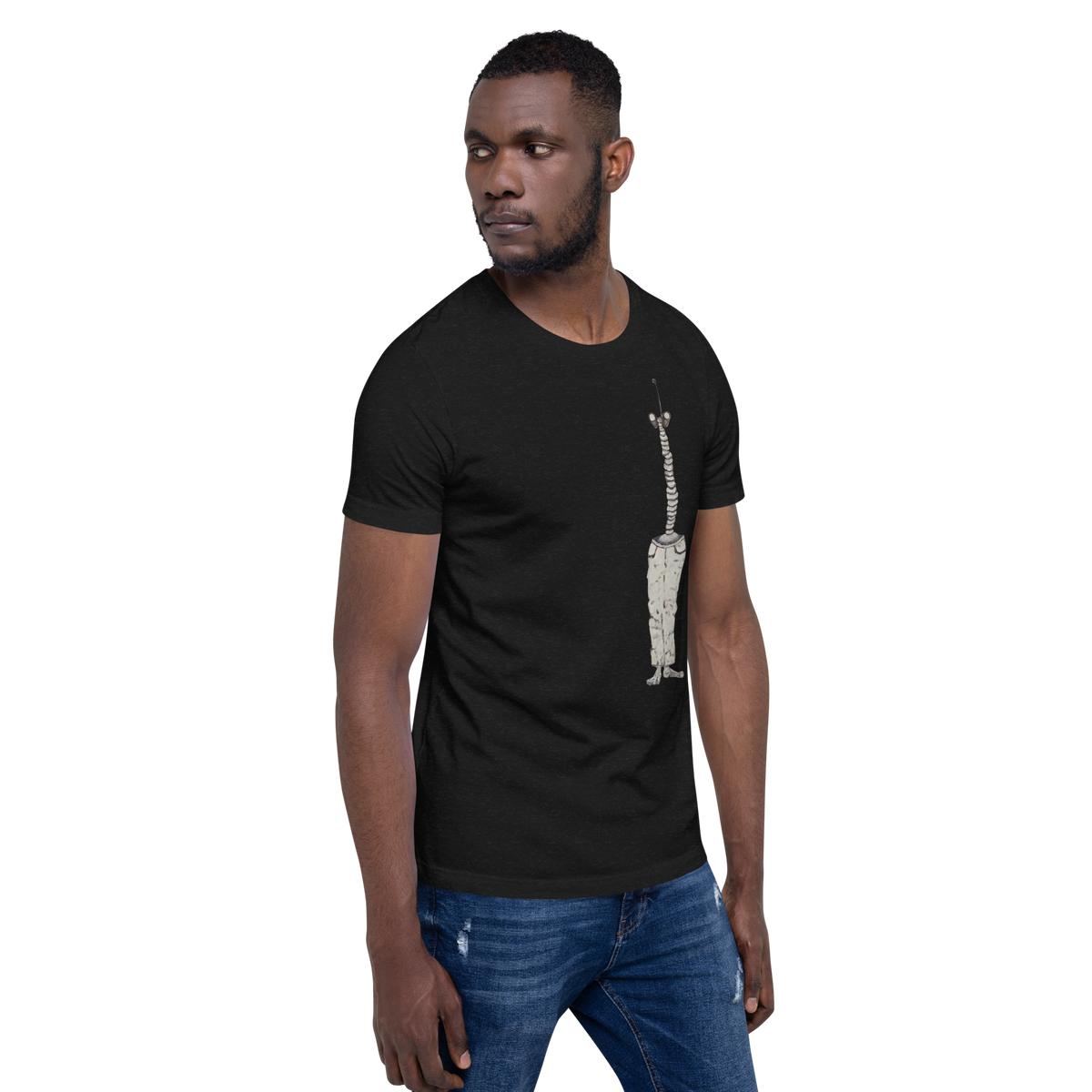 Binnoculars Tee, unisex staple t shirt black heather right
