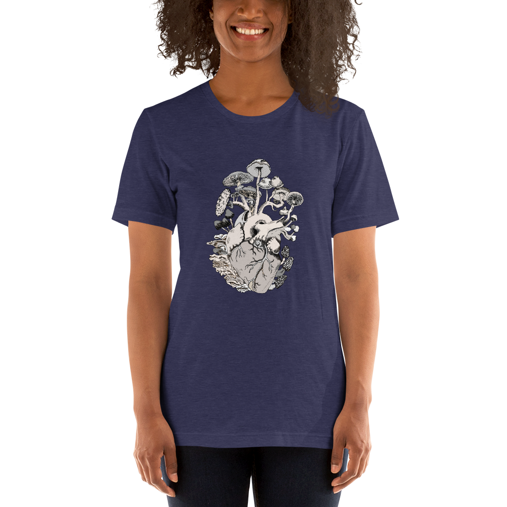 Fruiting Heart, unisex staple t shirt heather midnight navy