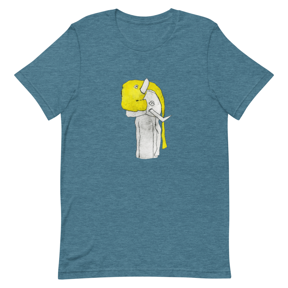 Elephant Mask Tee, unisex staple t shirt heather deep teal
