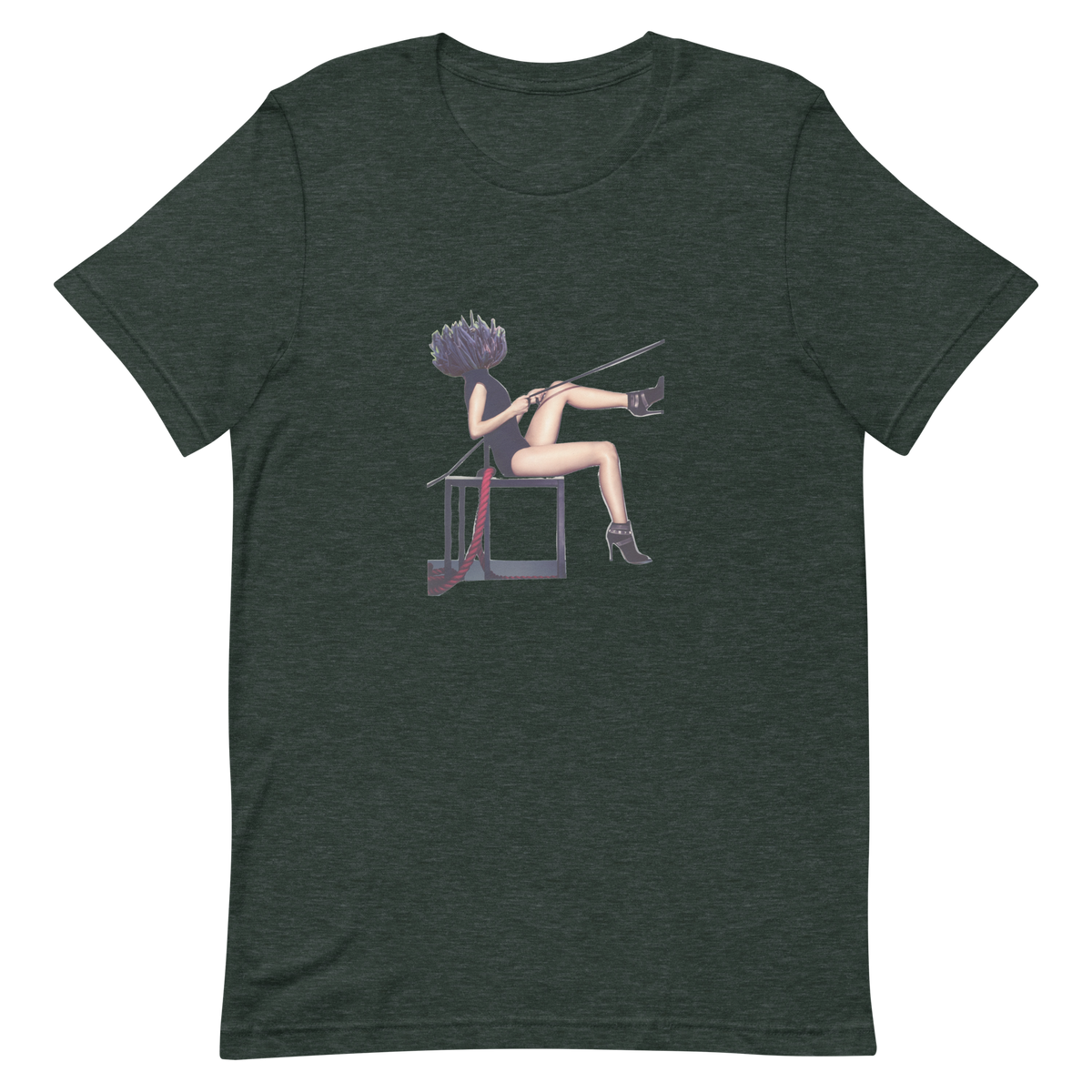 Purple Fairy Club Coral Mushroom Woman, unisex staple t shirt heather forest