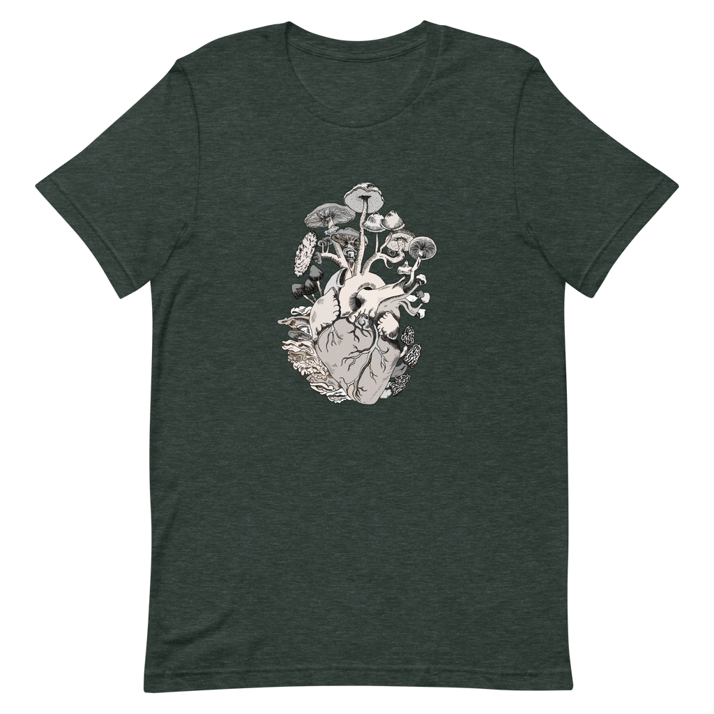 Fruiting Heart, unisex staple t shirt heather forest