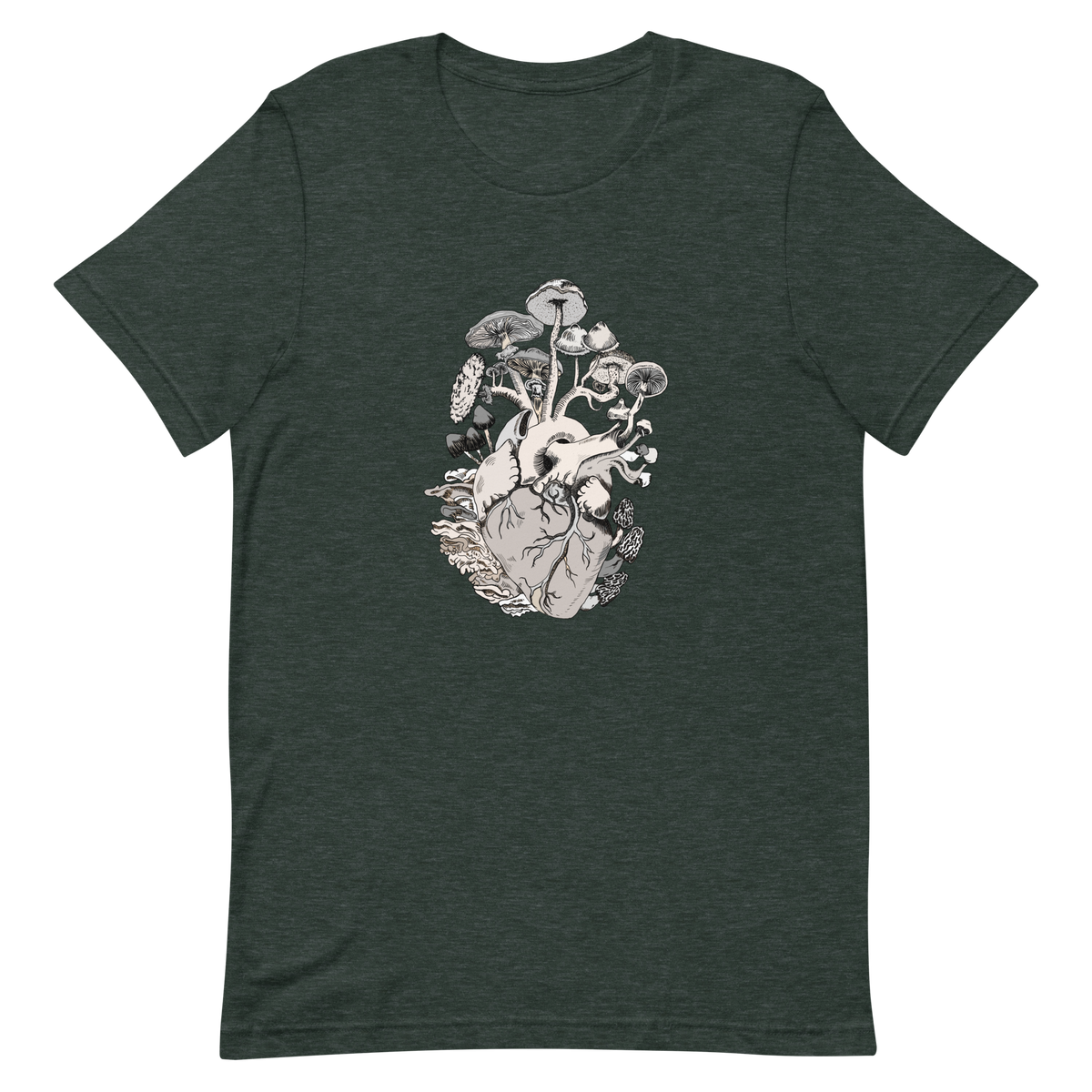 Fruiting Heart, unisex staple t shirt heather forest