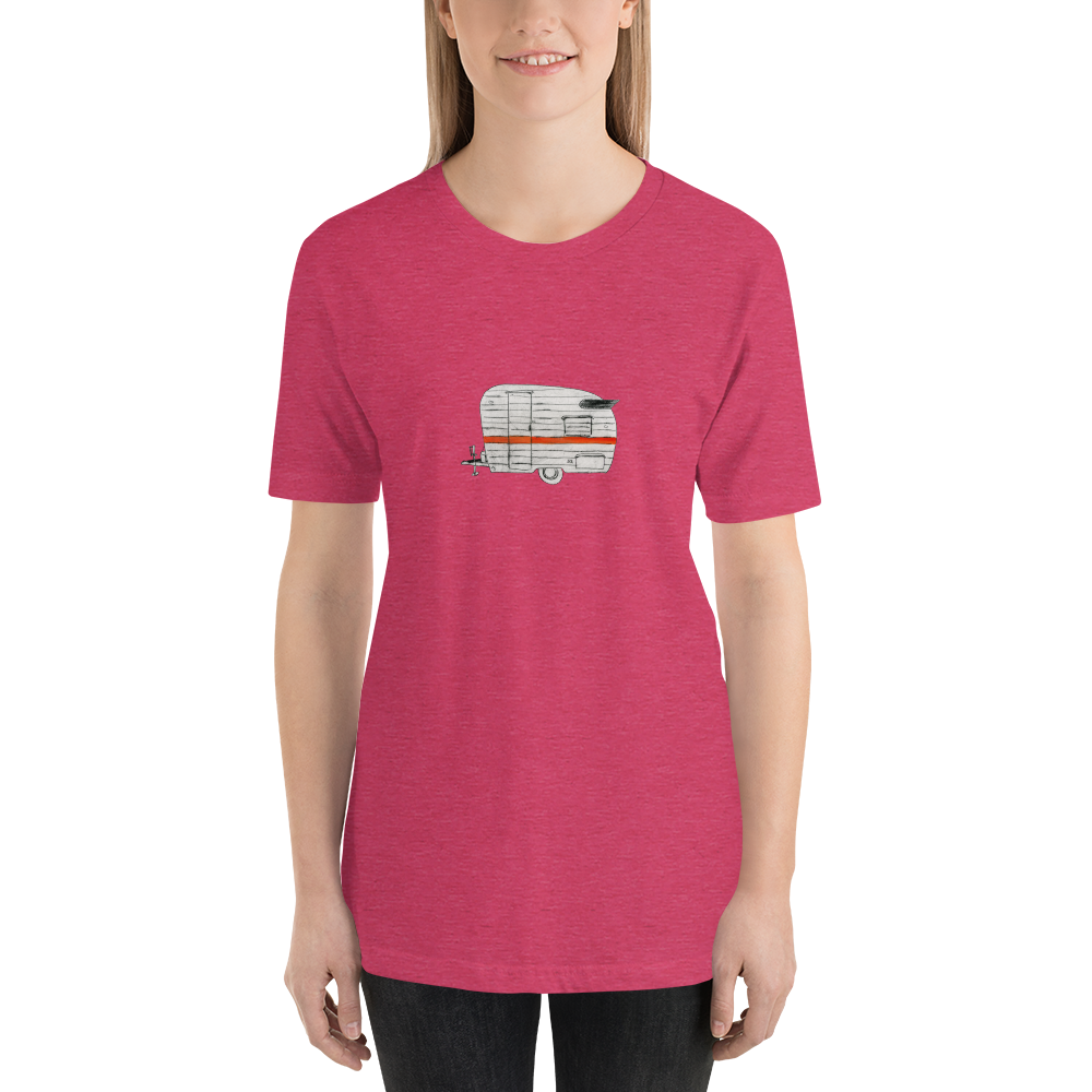 Teardrop Tee, unisex staple t shirt heather raspberry