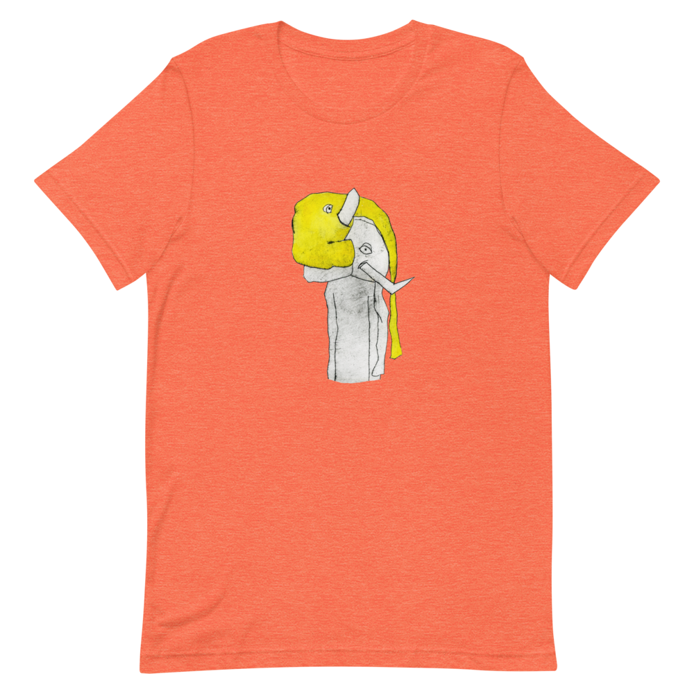 Elephant Mask Tee, unisex staple t shirt heather orange