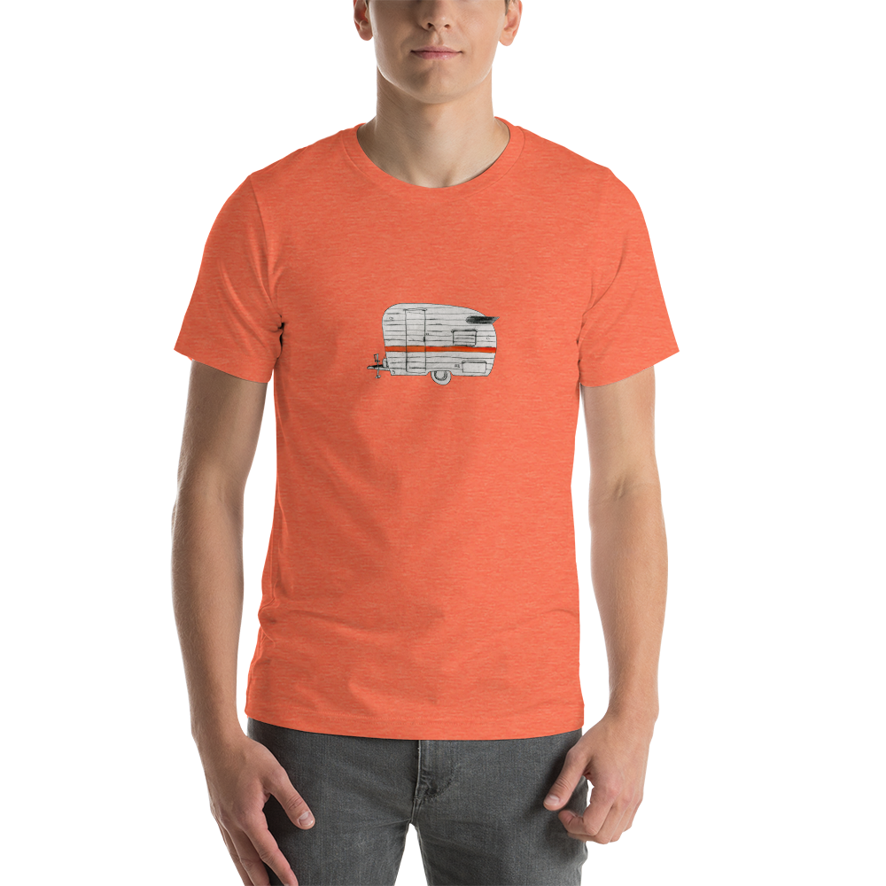 Teardrop Tee, unisex staple t shirt heather orange
