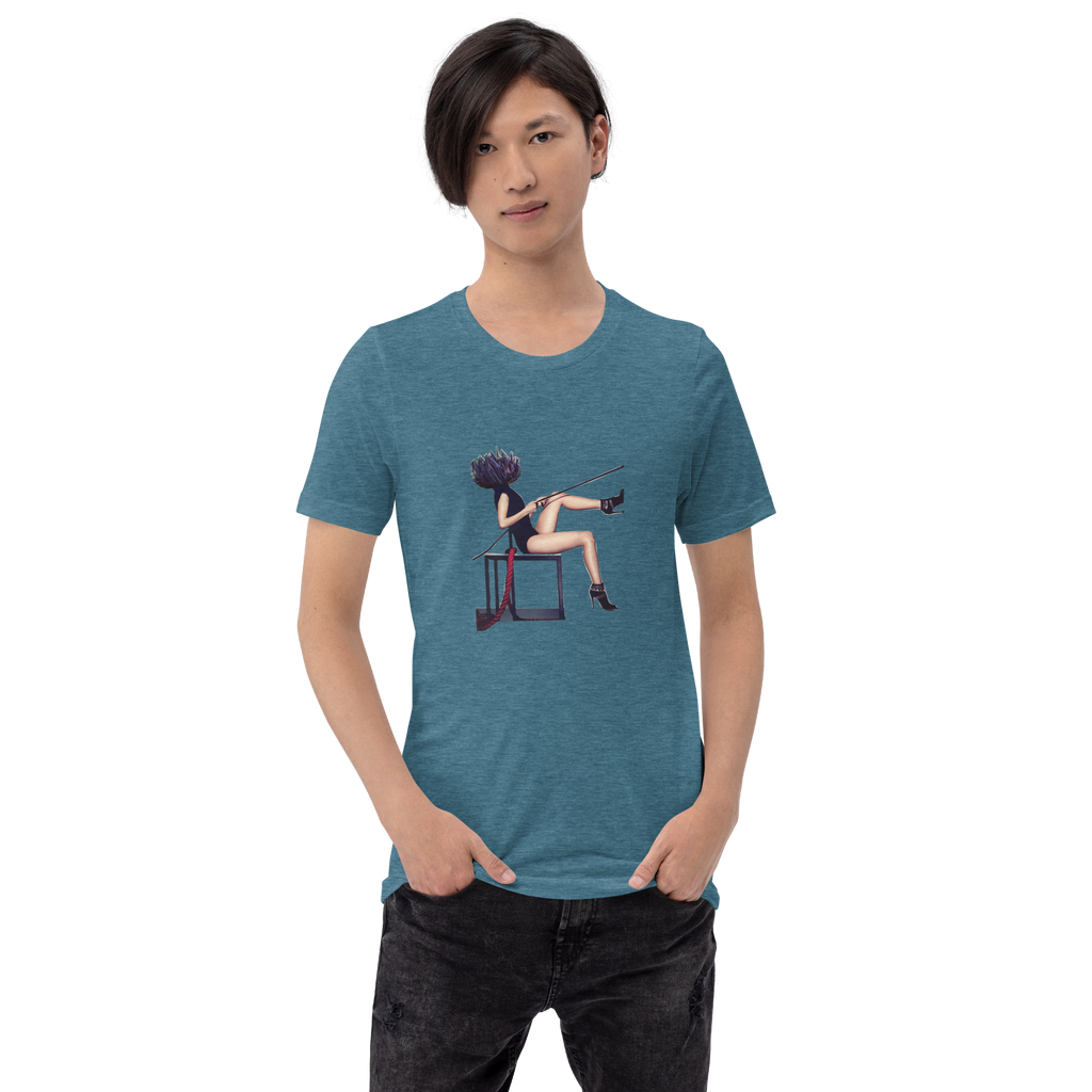 Purple Fairy Club Coral Mushroom Woman, unisex staple t shirt heather deep teal