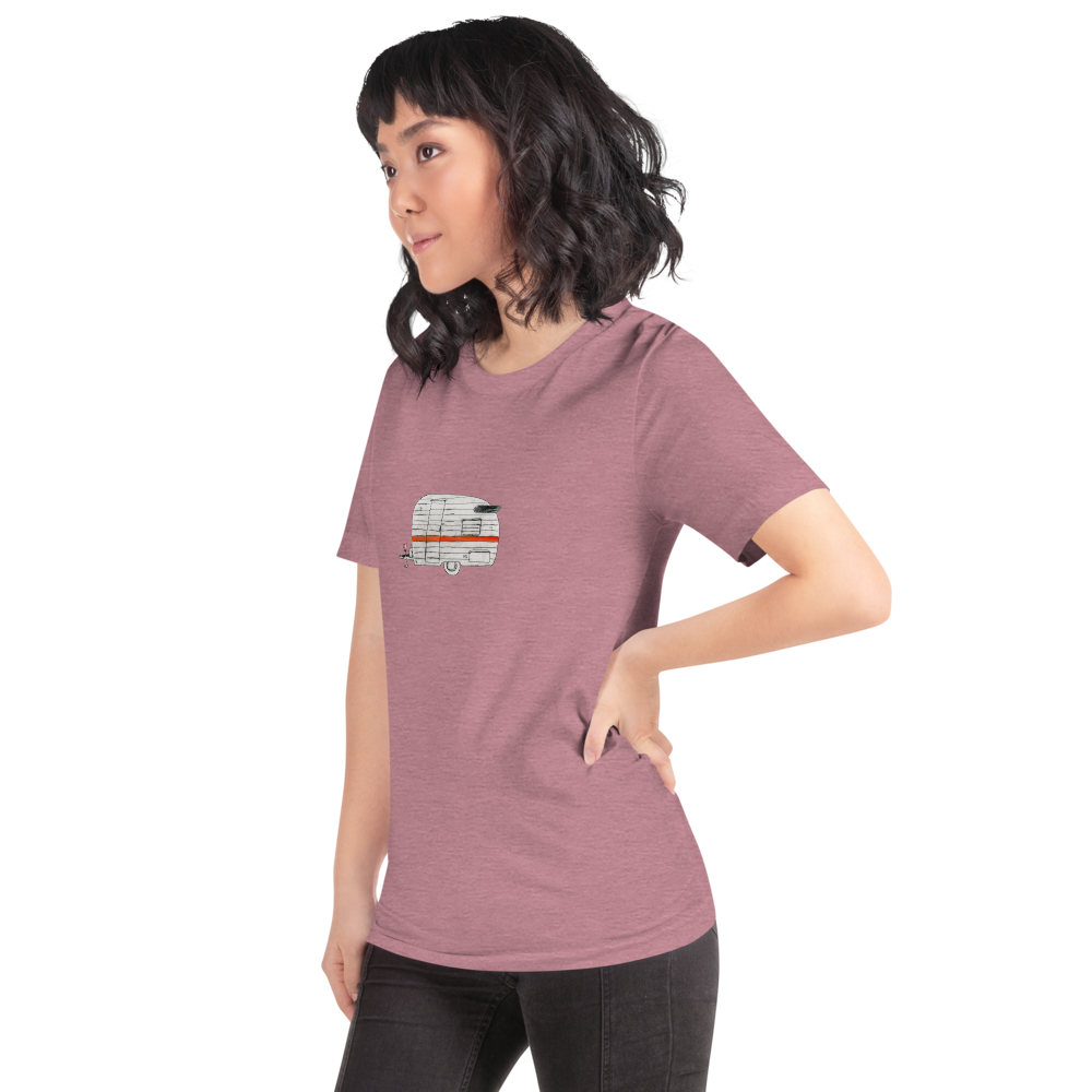 Teardrop Tee, unisex staple t shirt heather orchid left
