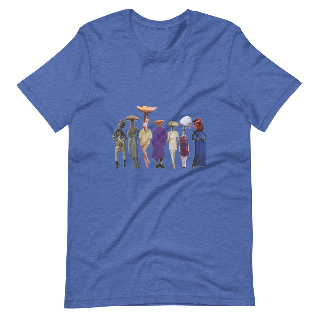 A gathering of Mushroom Women, unisex staple t shirt heather true royal