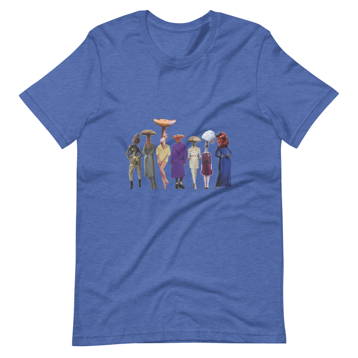 A gathering of Mushroom Women, unisex staple t shirt heather true royal