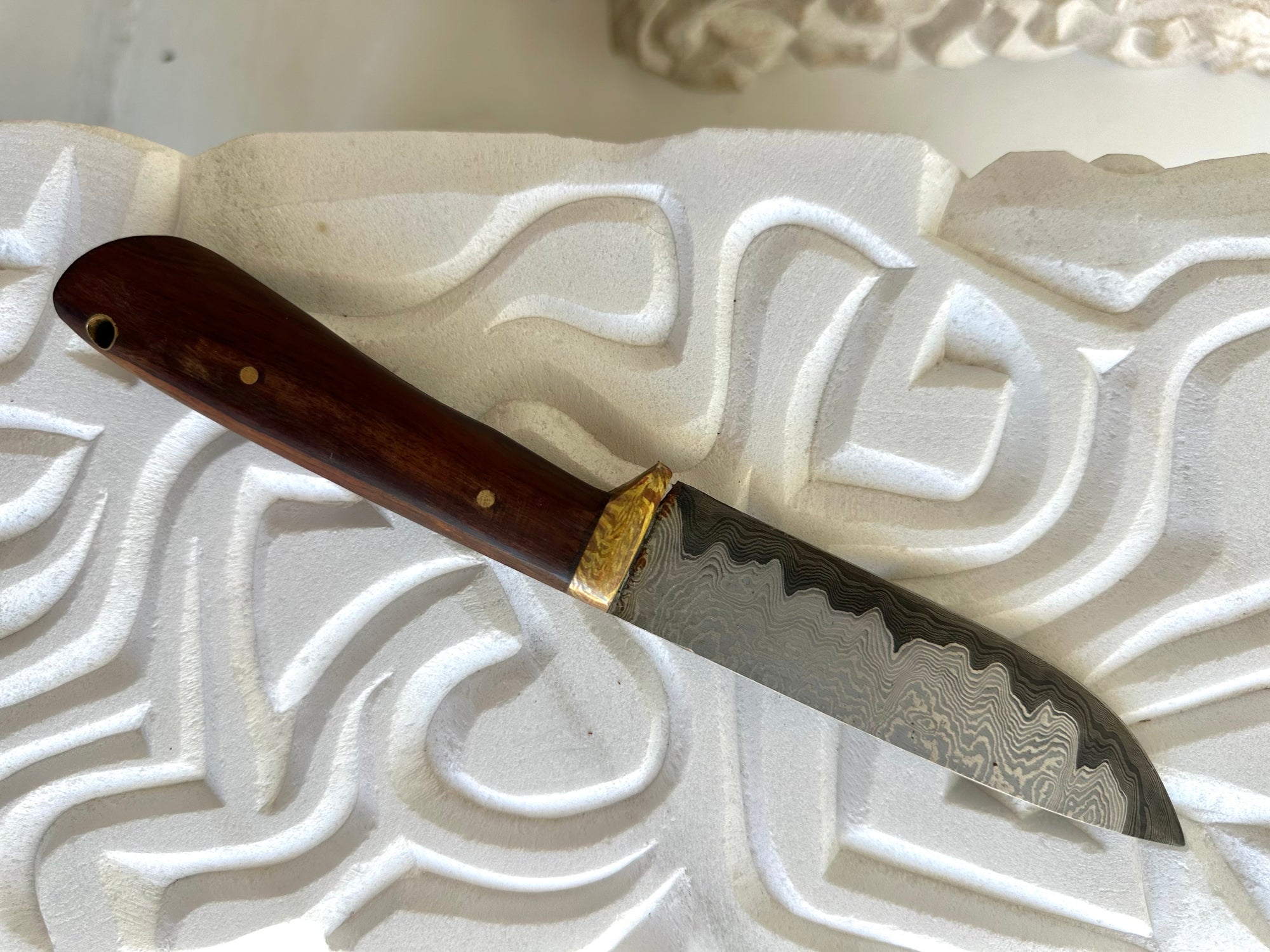 Damascus Knife & Sheath