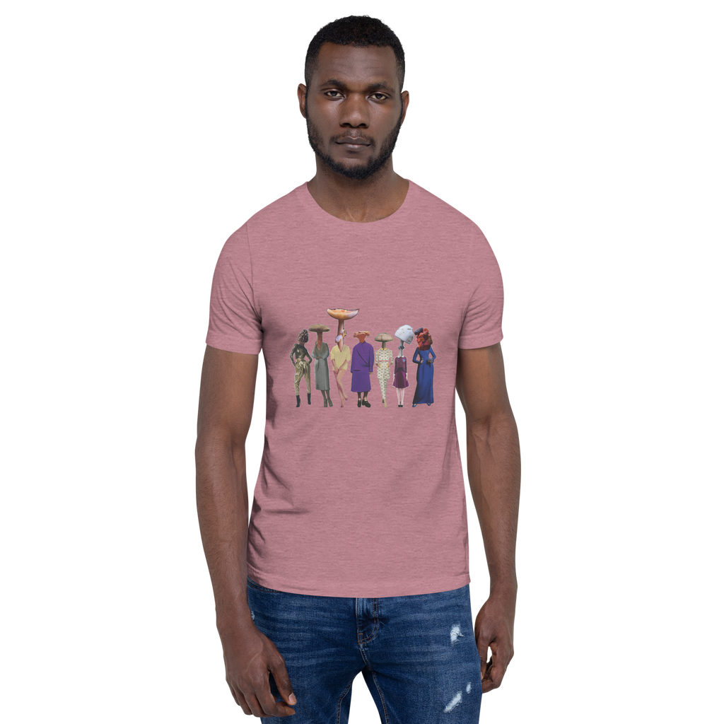 A gathering of Mushroom Women, unisex staple t shirt heather orchid