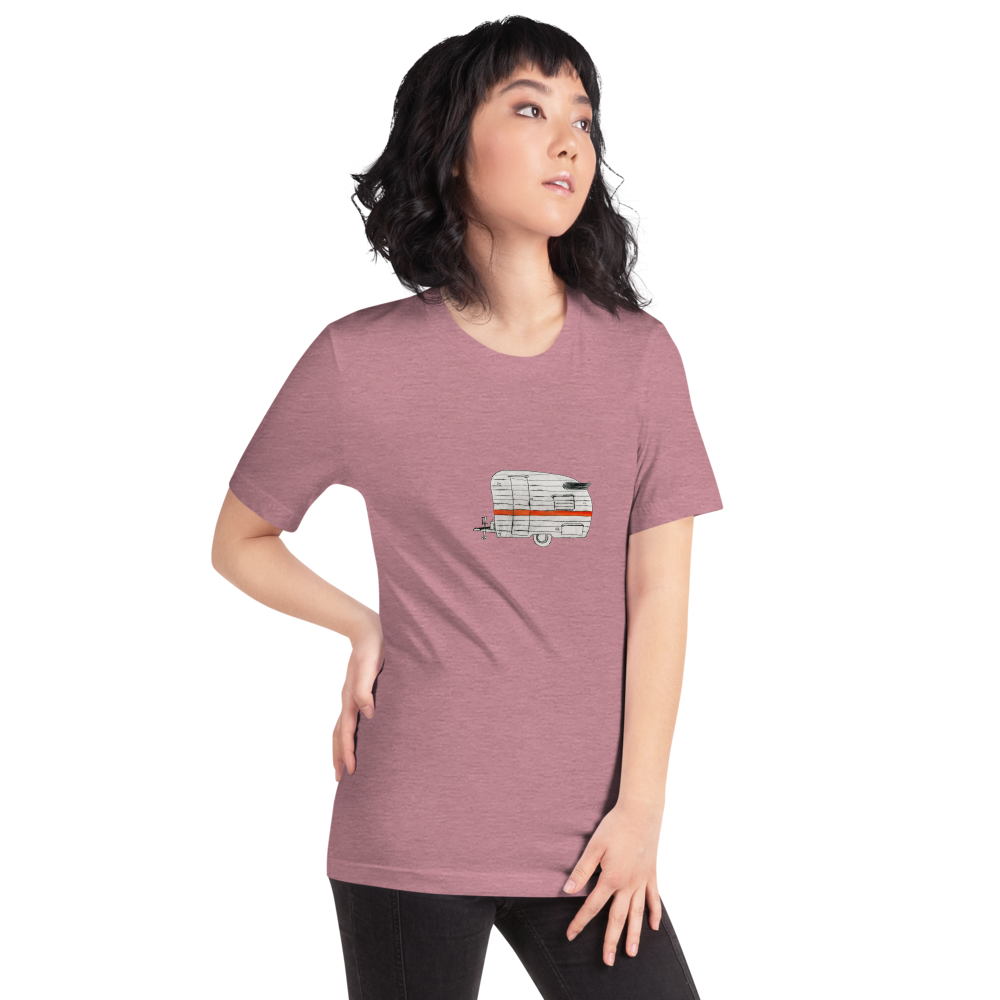 Teardrop Tee, unisex staple t shirt heather orchid right