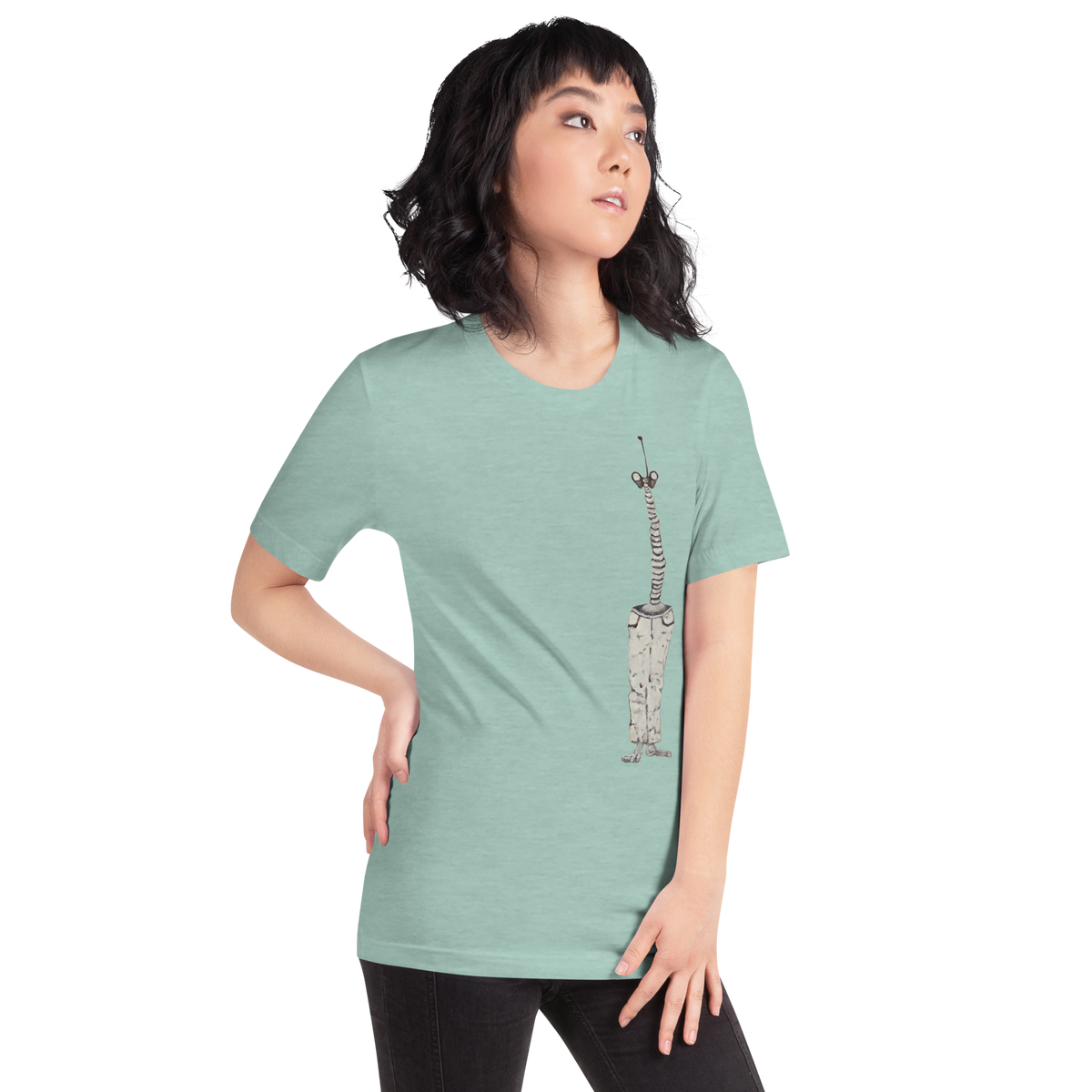 Binnoculars Tee, unisex staple t shirt heather prism dusty blue right