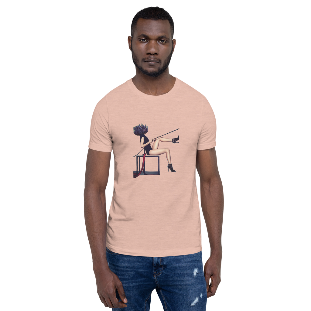 Purple Fairy Club Coral Mushroom Woman, unisex staple t shirt heather prism peach