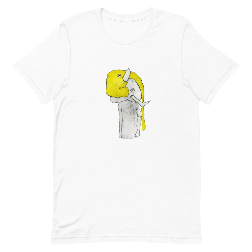 Elephant Mask Tee, unisex staple t shirt white