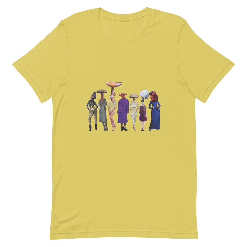 A gathering of Mushroom Women, unisex staple t shirt strobe