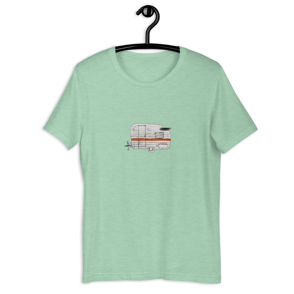 Teardrop Tee, unisex staple t shirt heather prism mint