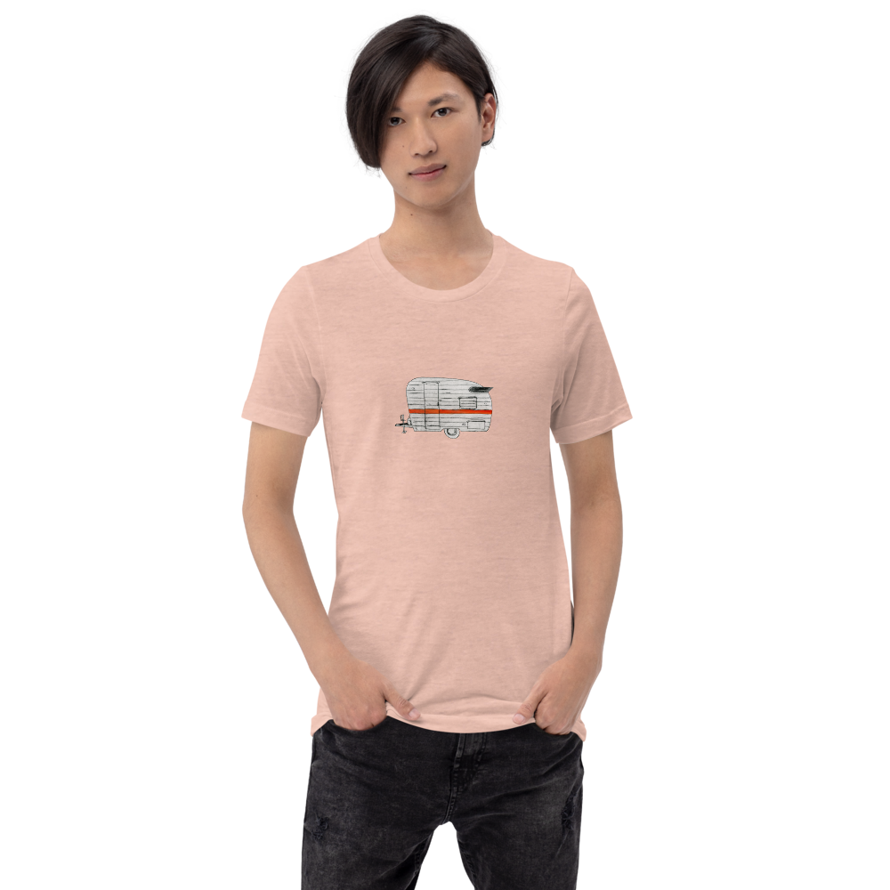 Teardrop Tee, unisex staple t shirt heather prism peach