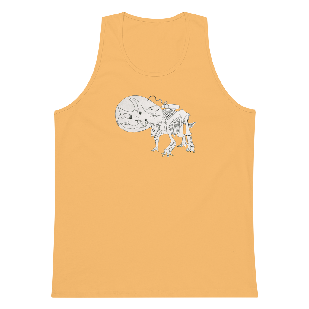 Space Triceratops Tee, mens premium tank top squash