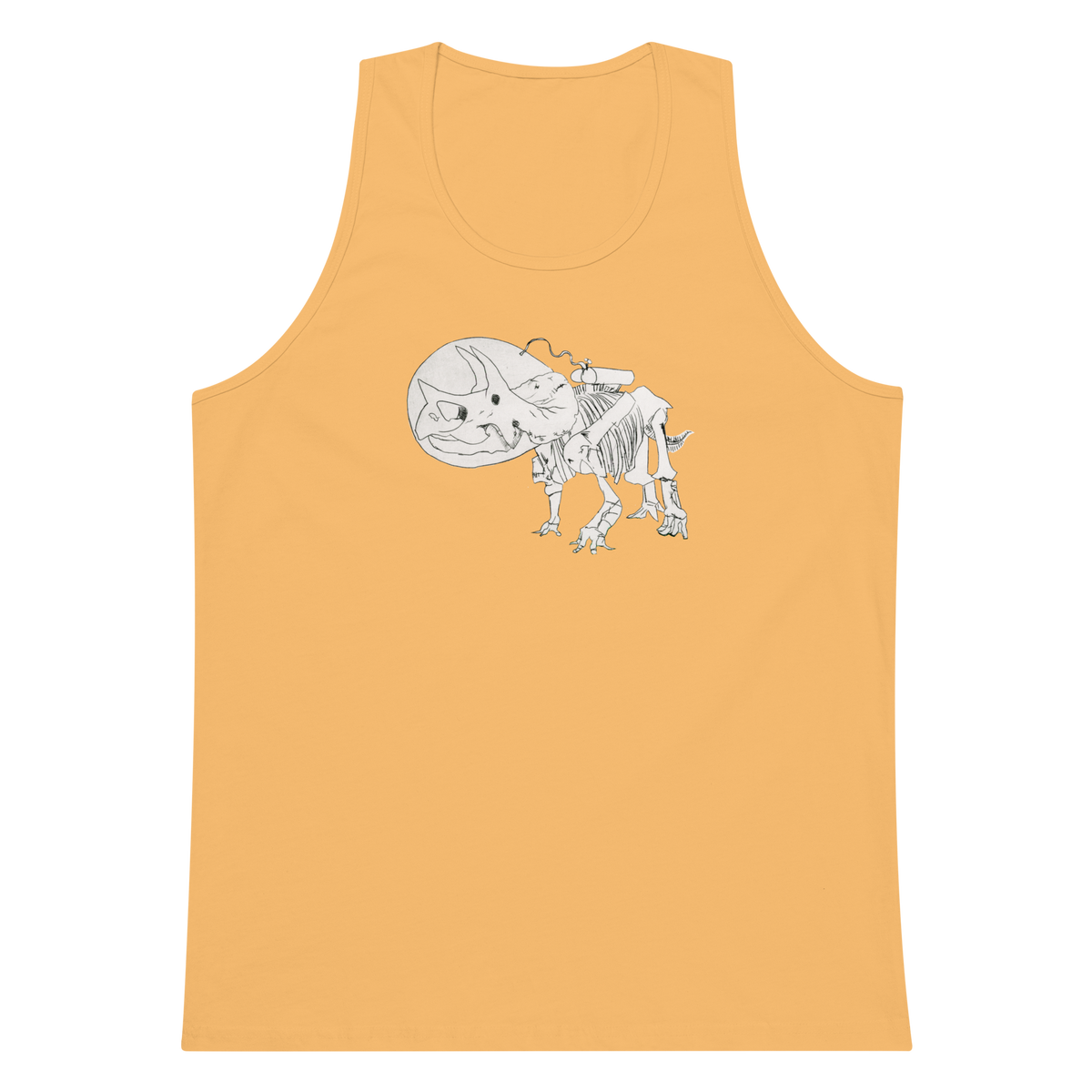 Space Triceratops Tee, mens premium tank top squash