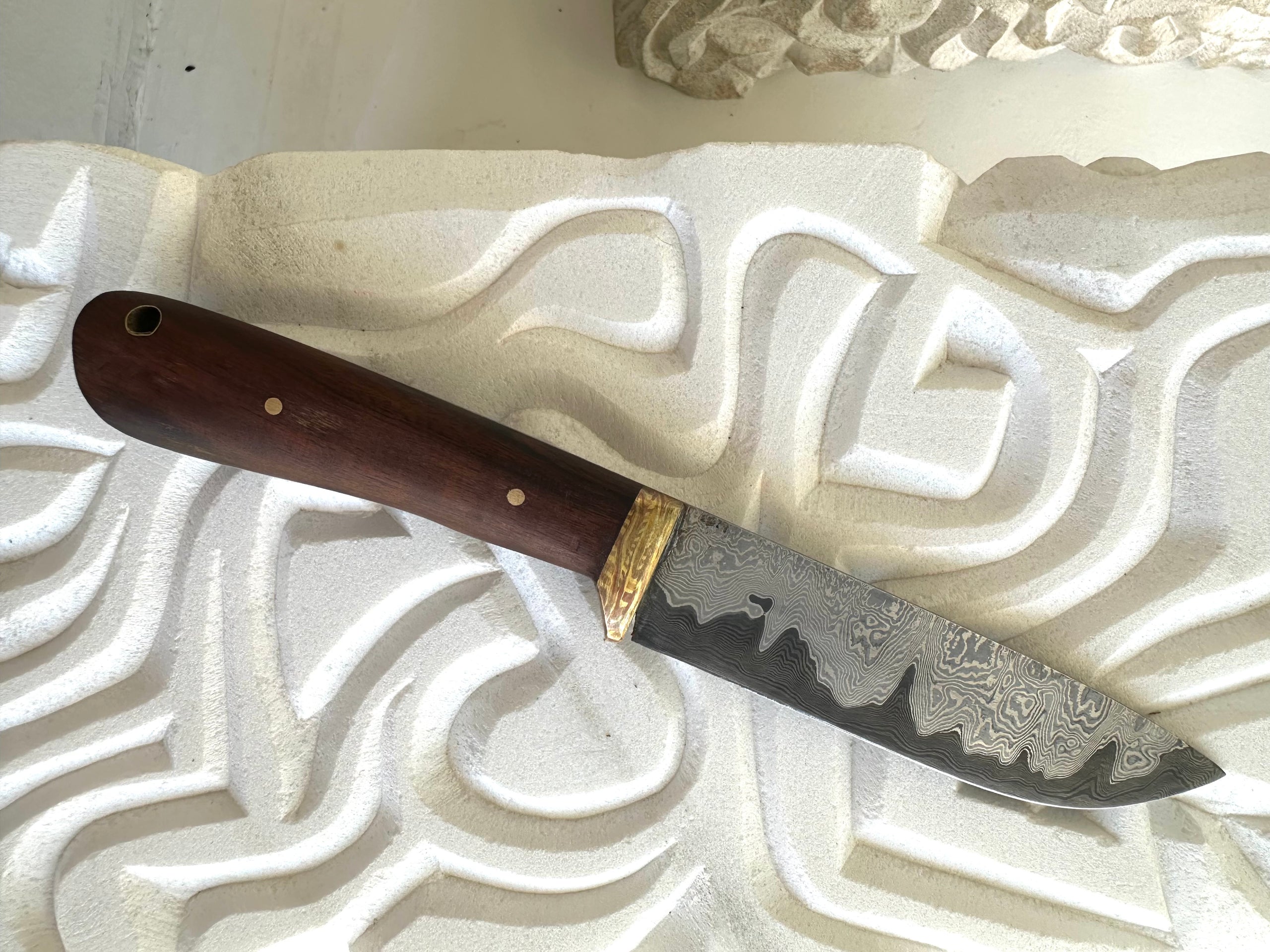 Damascus Knife & Sheath