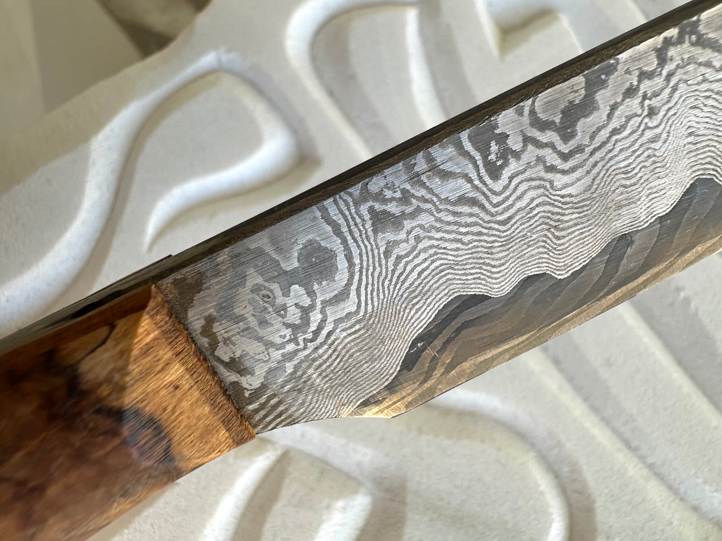 Damascus Knife and Sheath