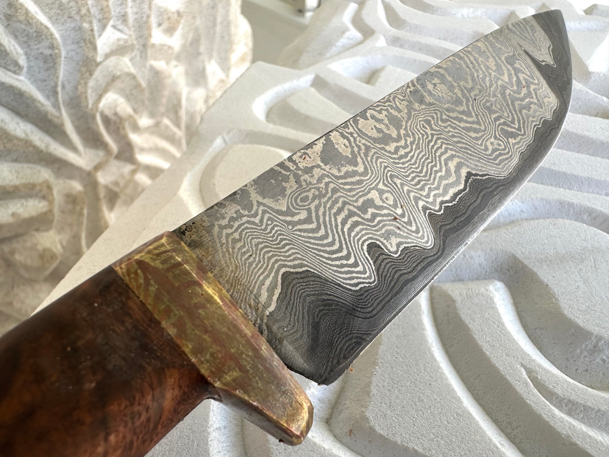 Damascus Knife & Sheath