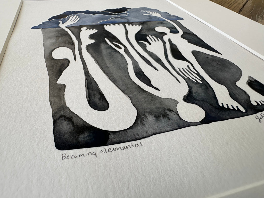 Becoming Elemental - a watercolor painting