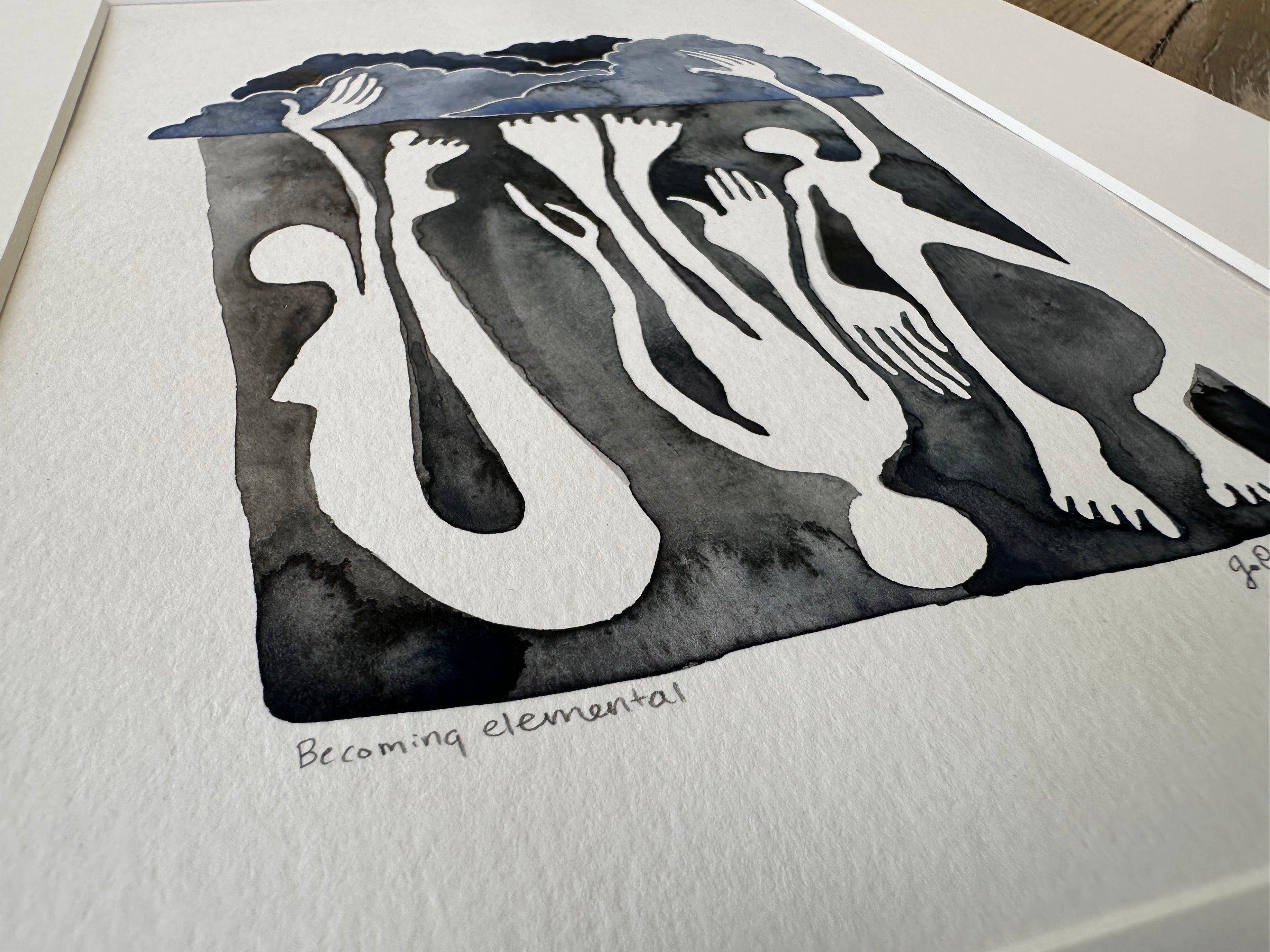 Becoming Elemental - a watercolor painting