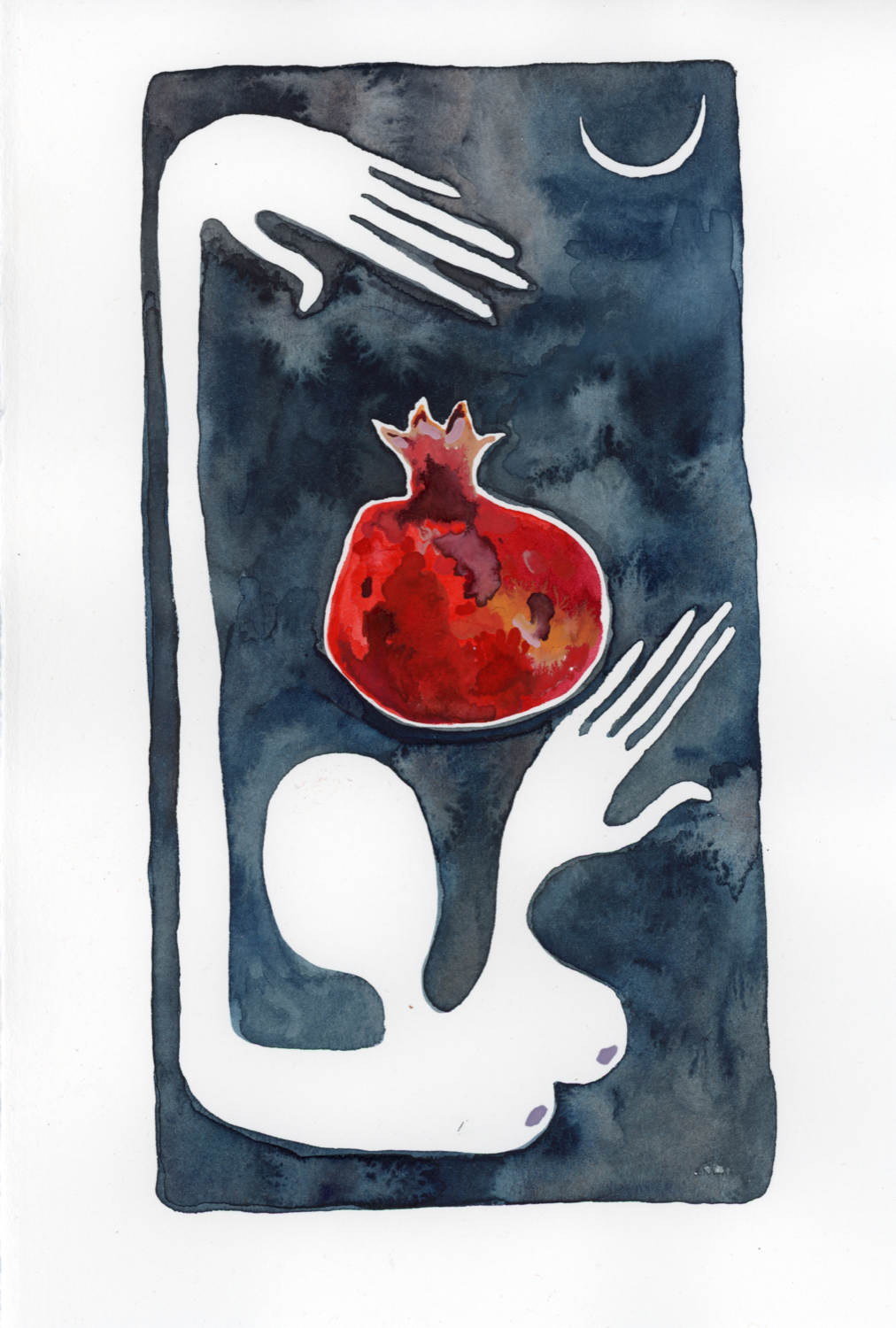 Rhythmic Recurrence - framed watercolor painting
