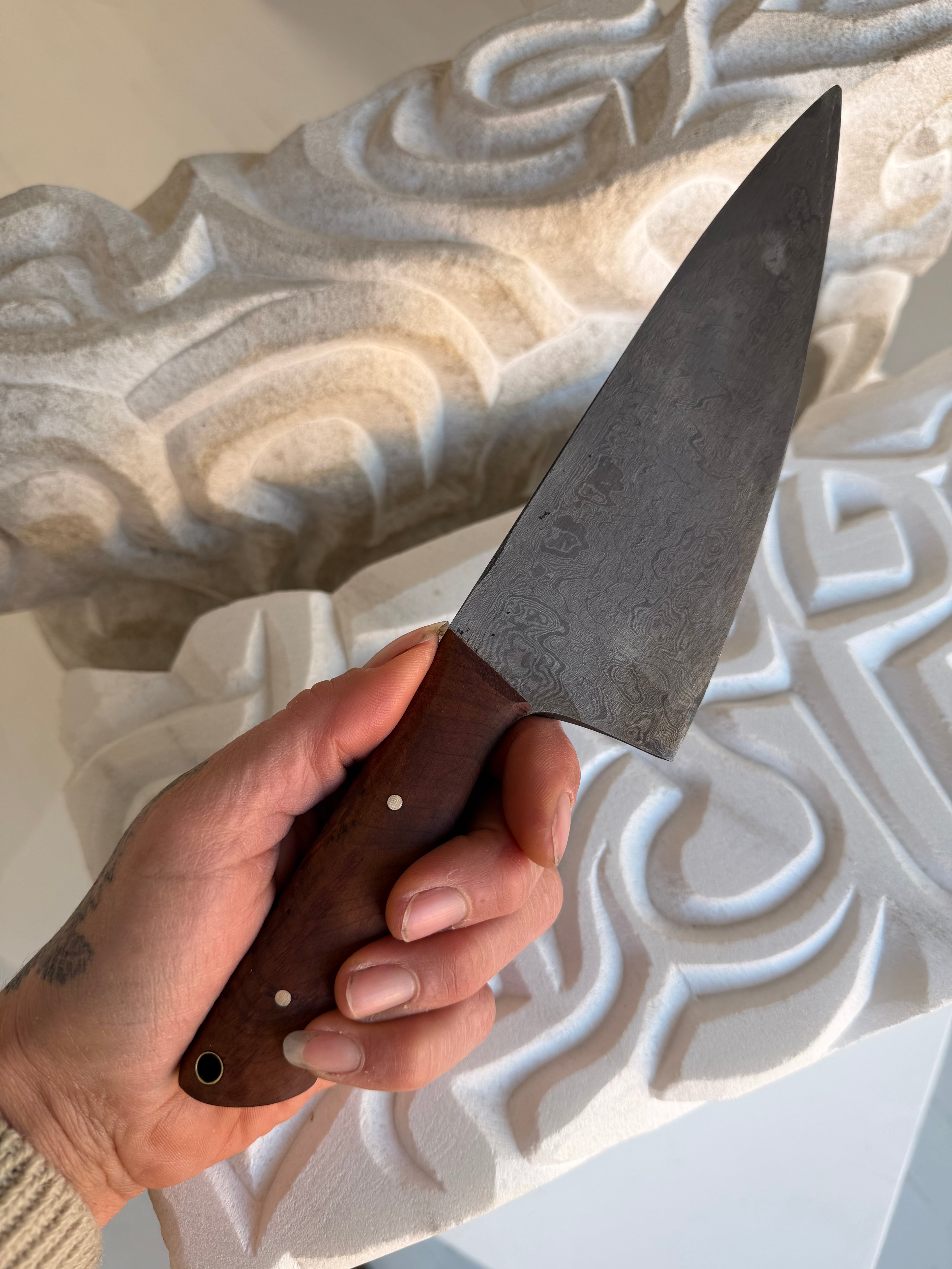 Damascus Knife by Larry Pogreba