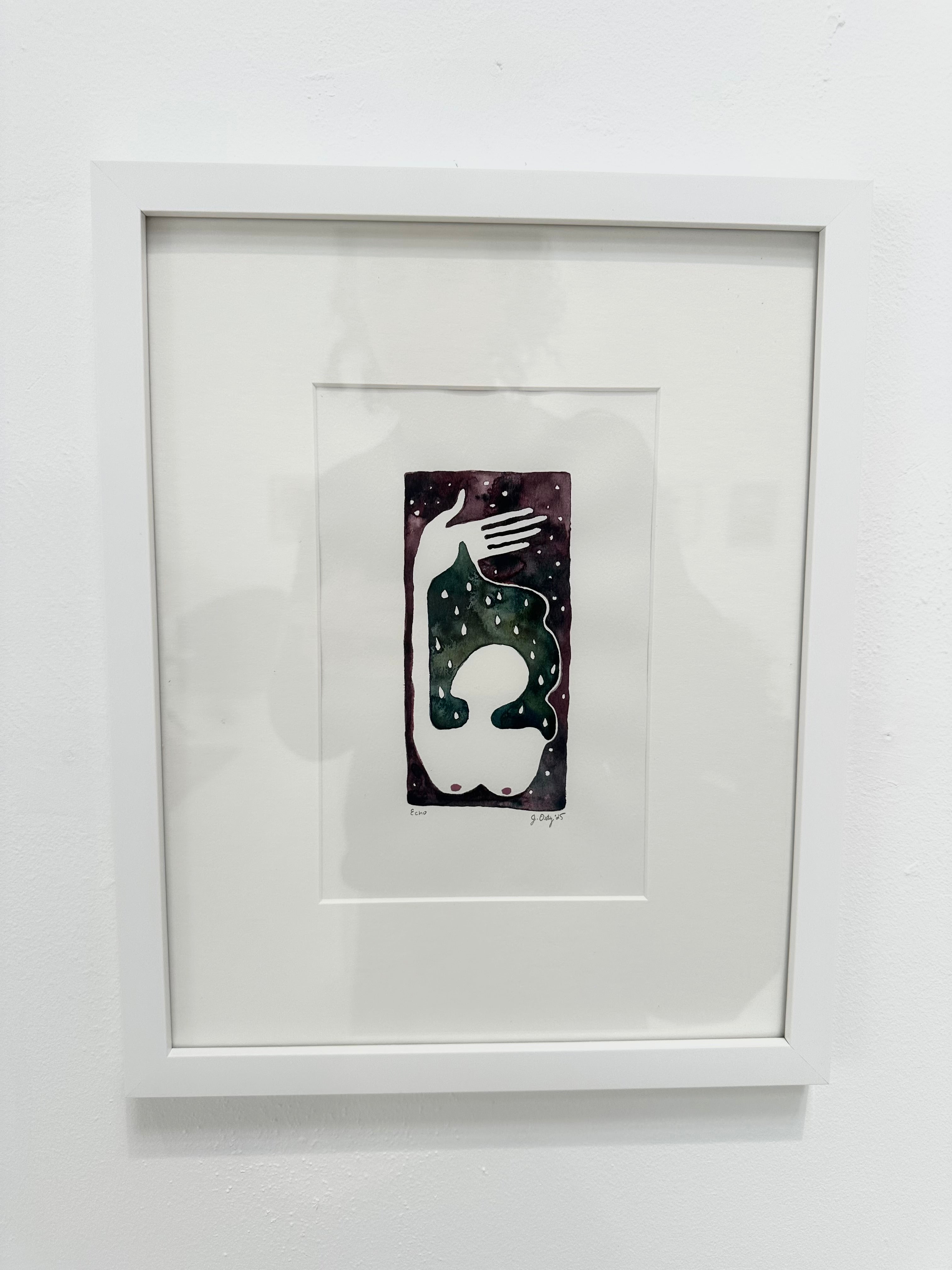 Echo - a framed watercolor painting