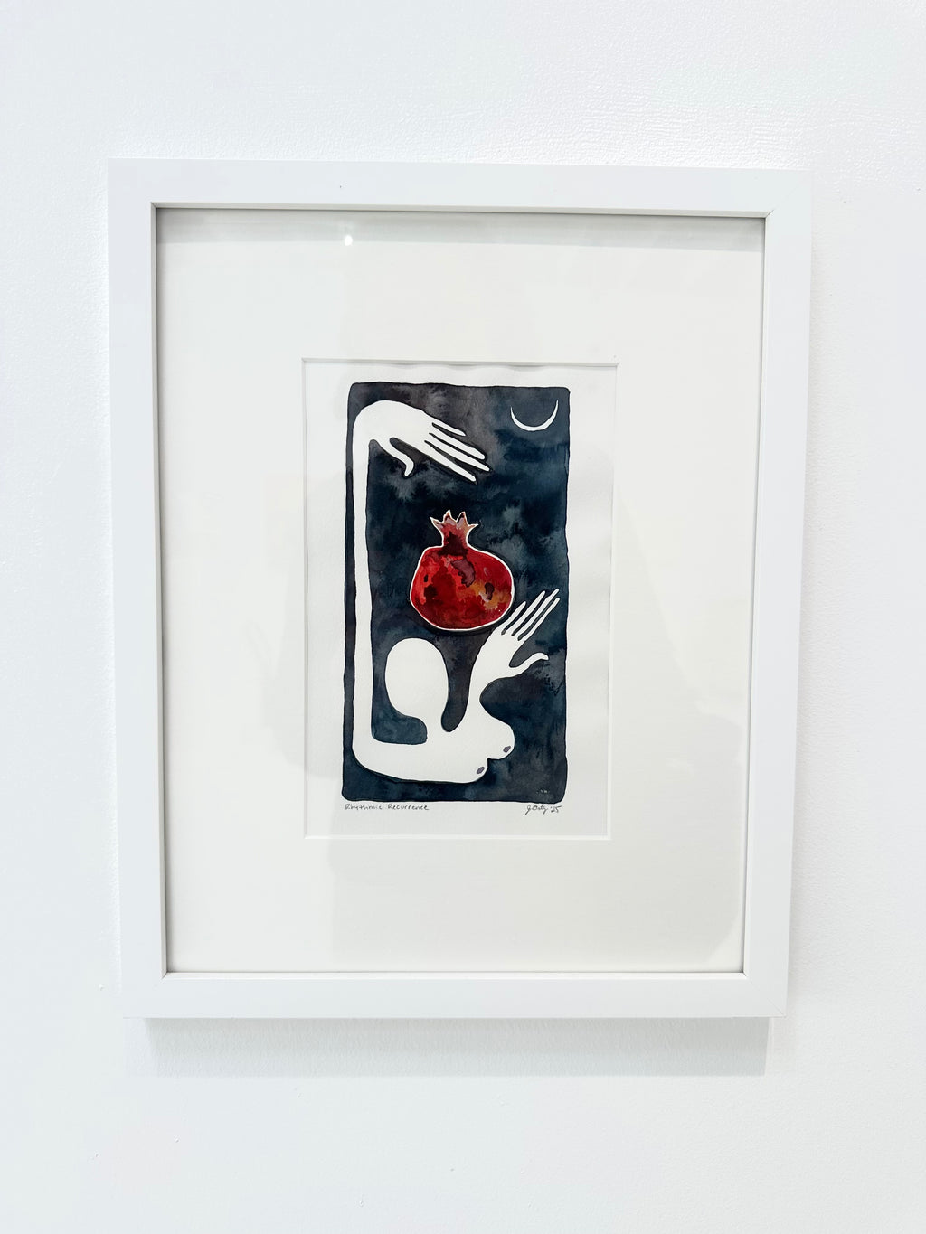 Rhythmic Recurrence - framed watercolor painting