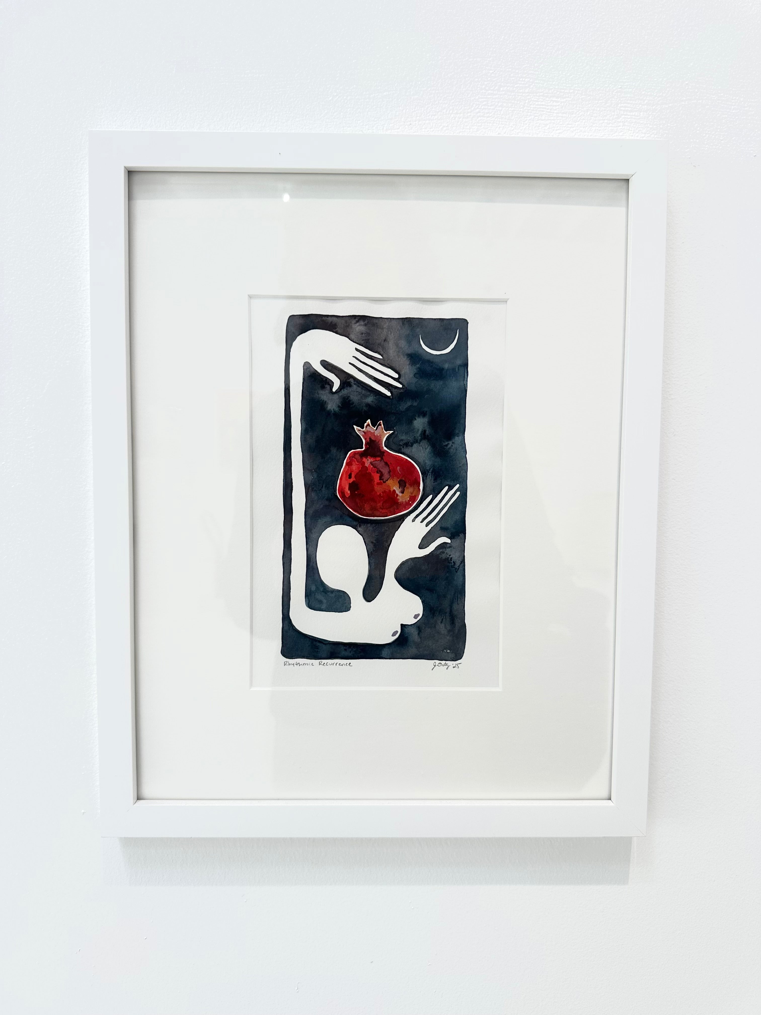 Rhythmic Recurrence - framed watercolor painting