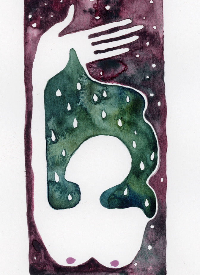 Echo - a framed watercolor painting