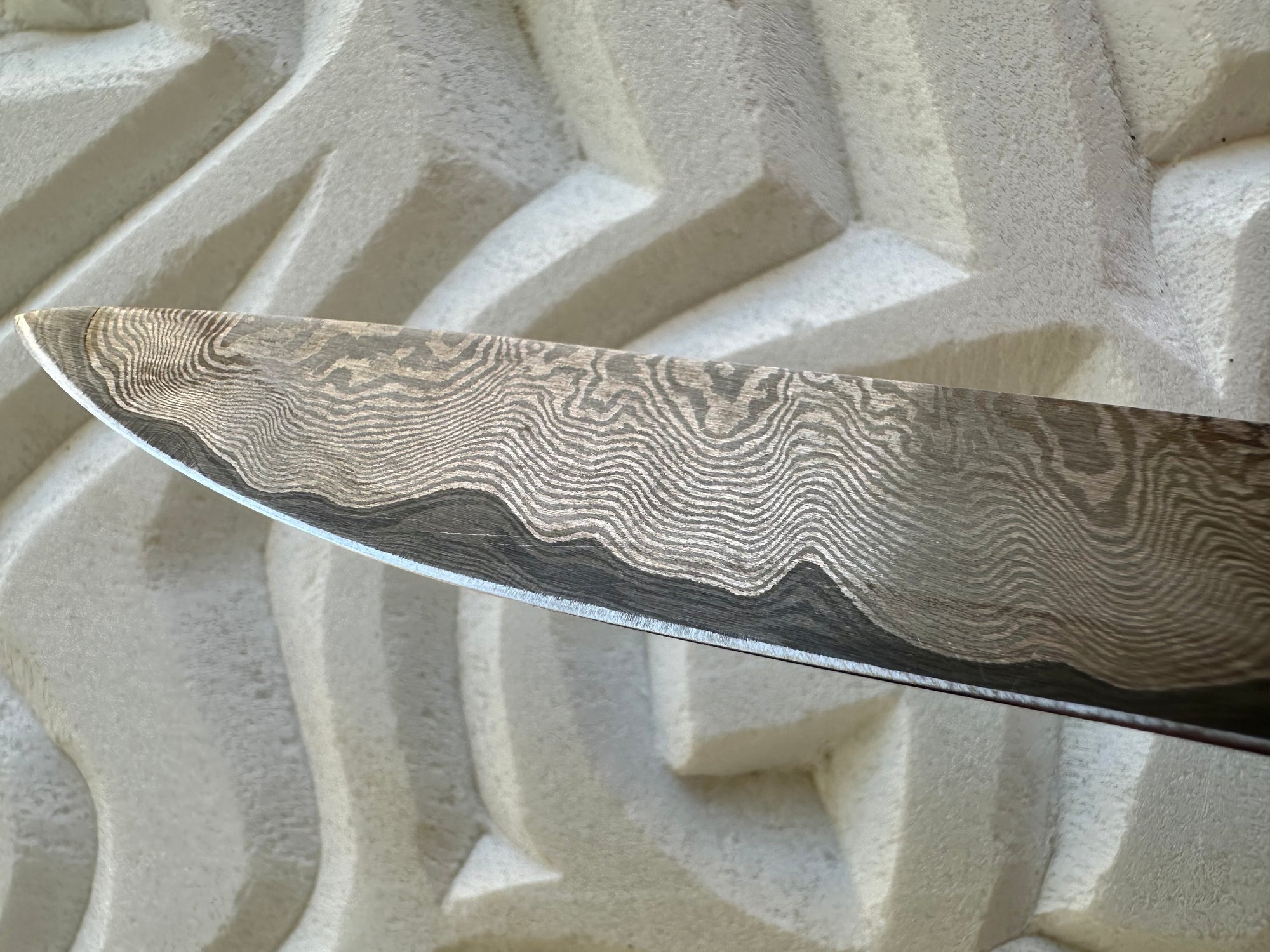 Damascus Knife & Sheath