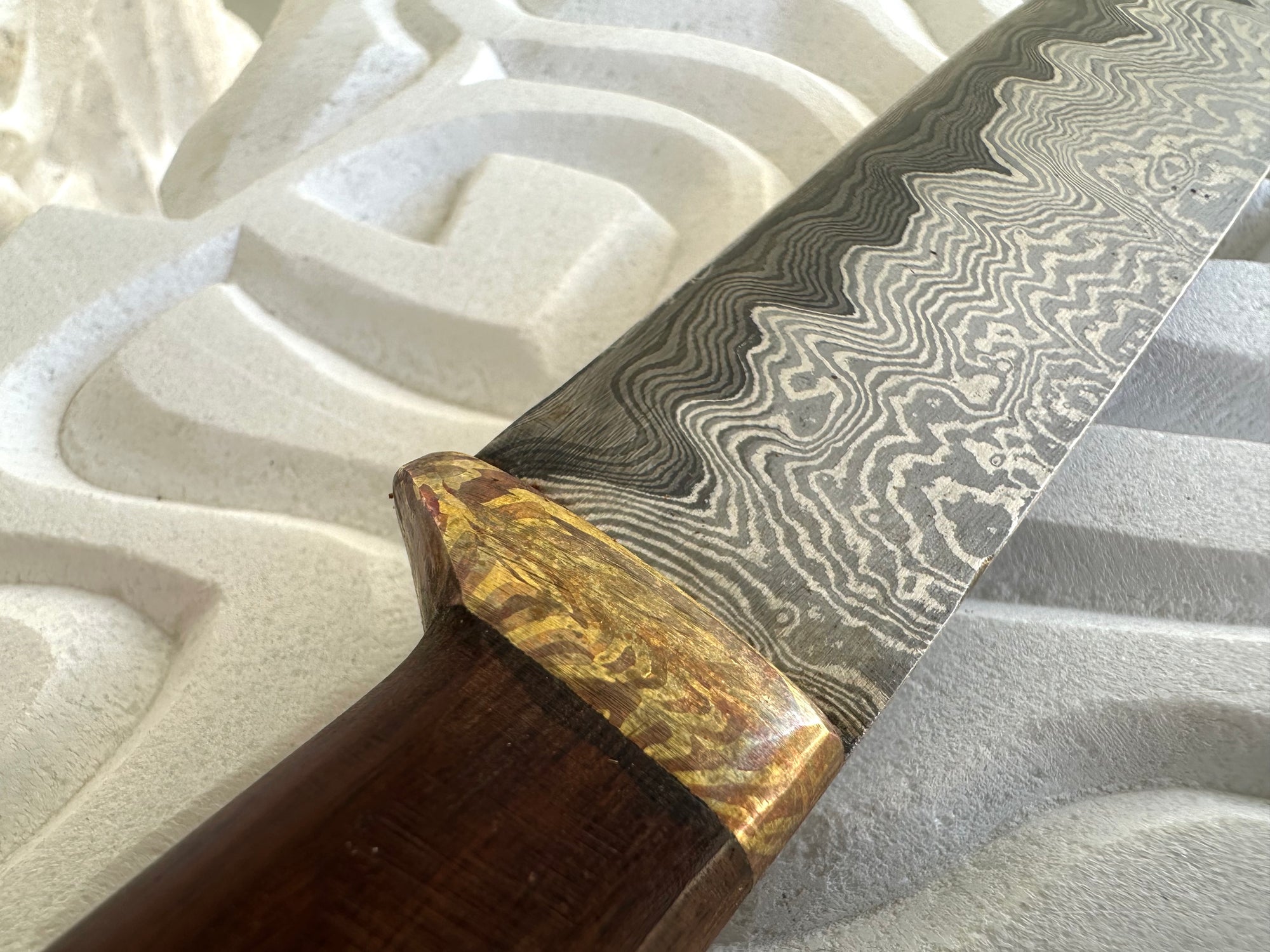 Damascus Knife & Sheath