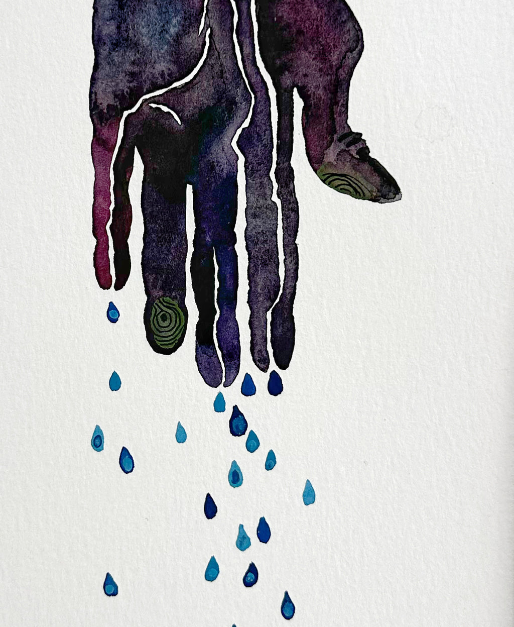 Conjuring - a framed watercolor painting