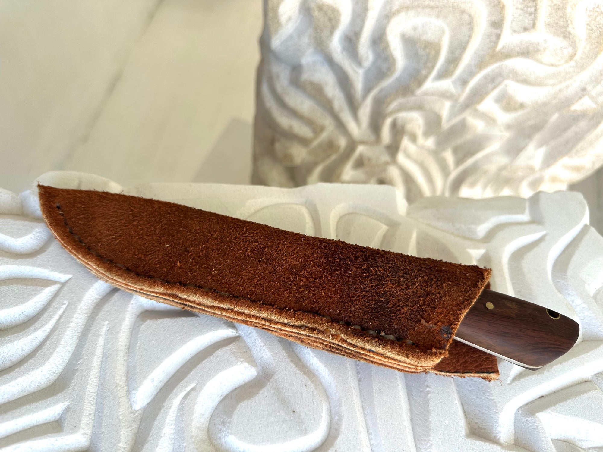 Damascus Knife & Sheath