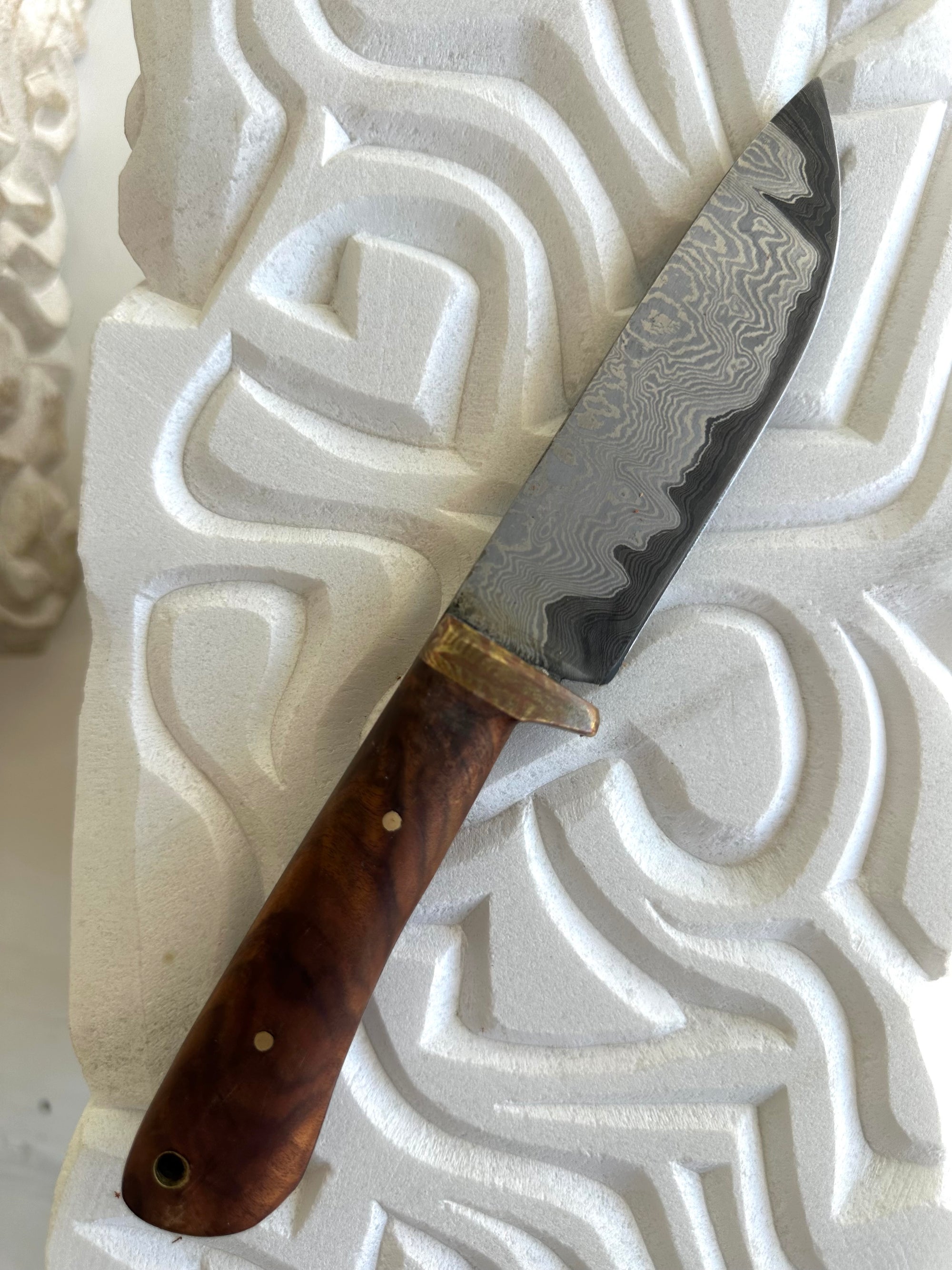Damascus Knife & Sheath