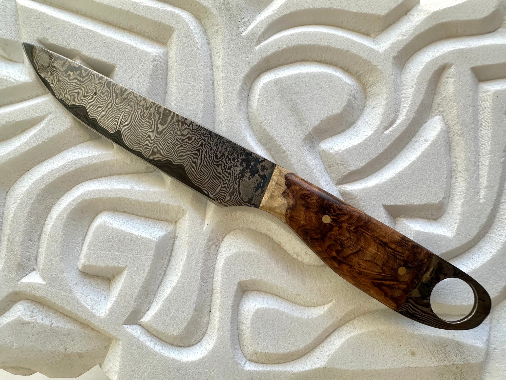 Damascus Knife & Sheath